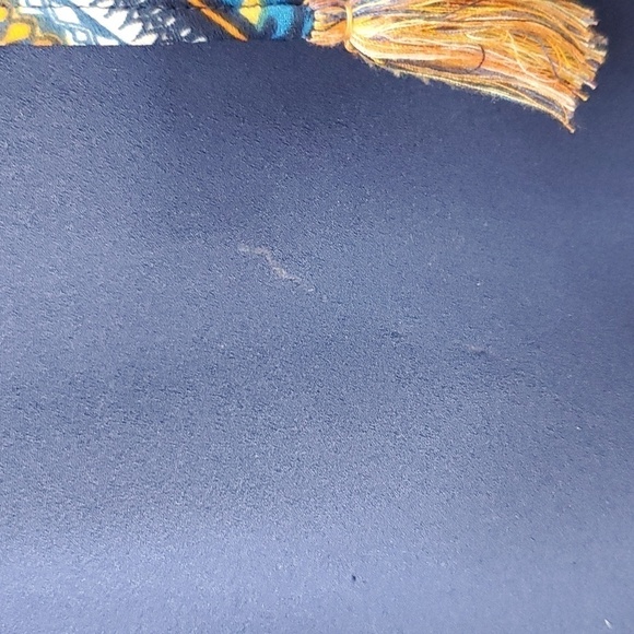 Chicos Cape Sleeve Popover Kimono Status Medallion Tassel Neck Flowy Womens 2 L - Picture 6 of 13